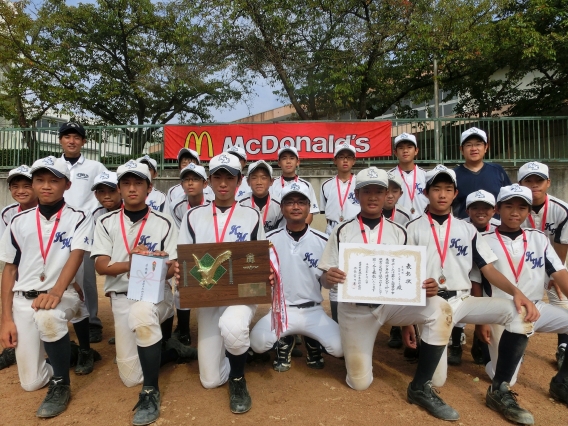 第87回豊中市東部秋季少年野球大会 少年部　準優勝